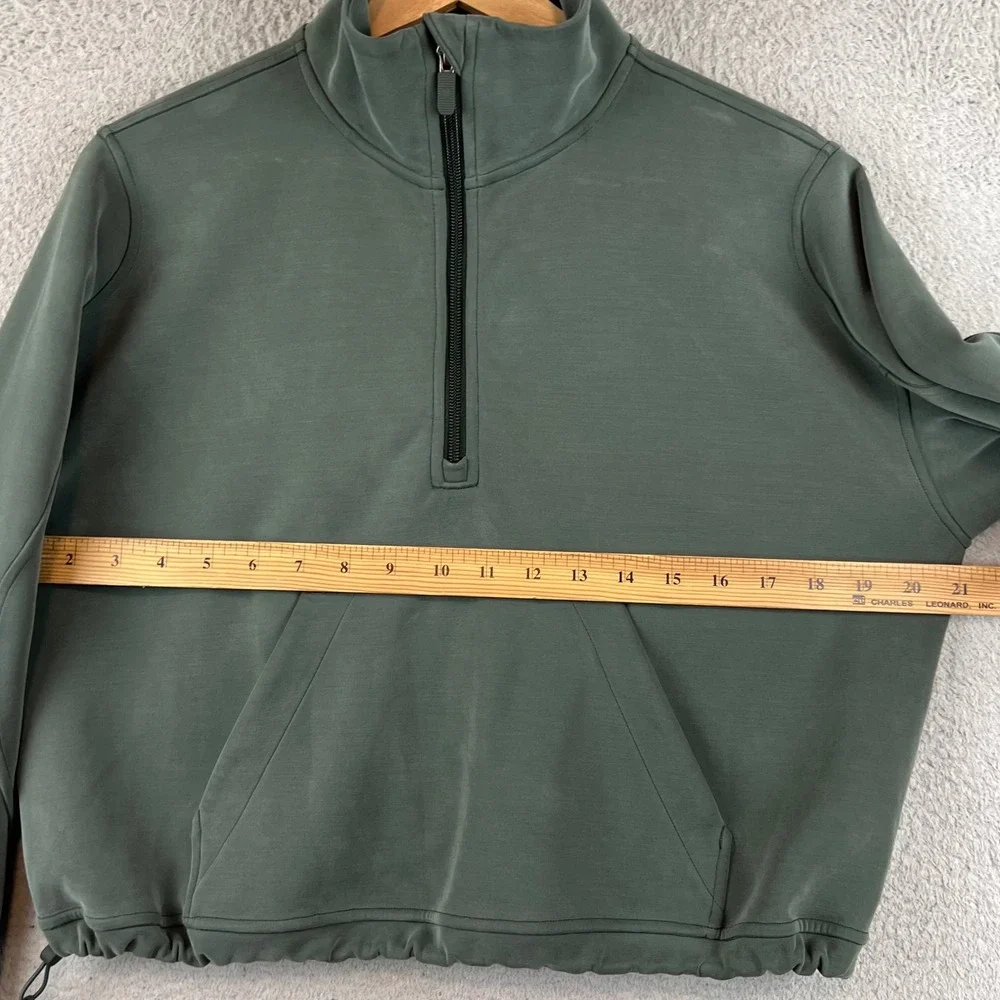 Lululemon Scuba Oversized Half-Zip Pullover Green LW3IDXS Size 6